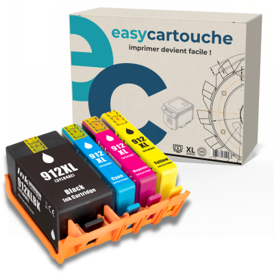 Pack de 4 Cartuchos compatibles HP 912XL – Alta capacidad